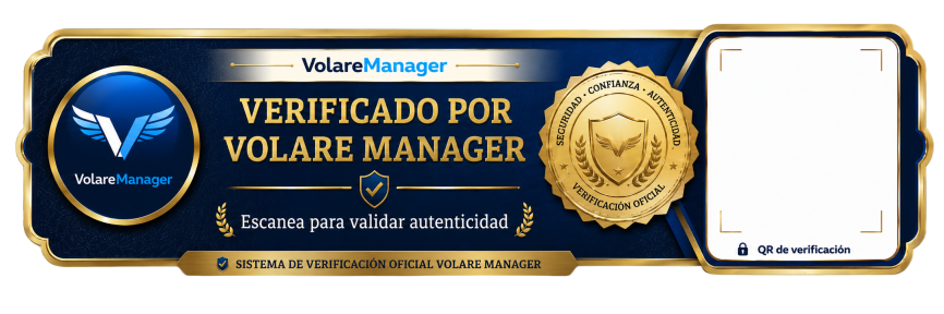 Volare Verified reservation sticker